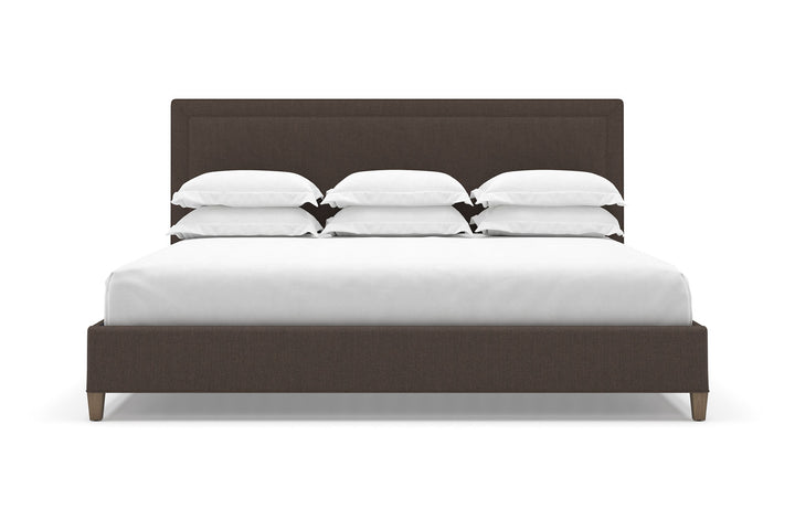 Angled View of Alpine Bed Frame in Bark#color_bark