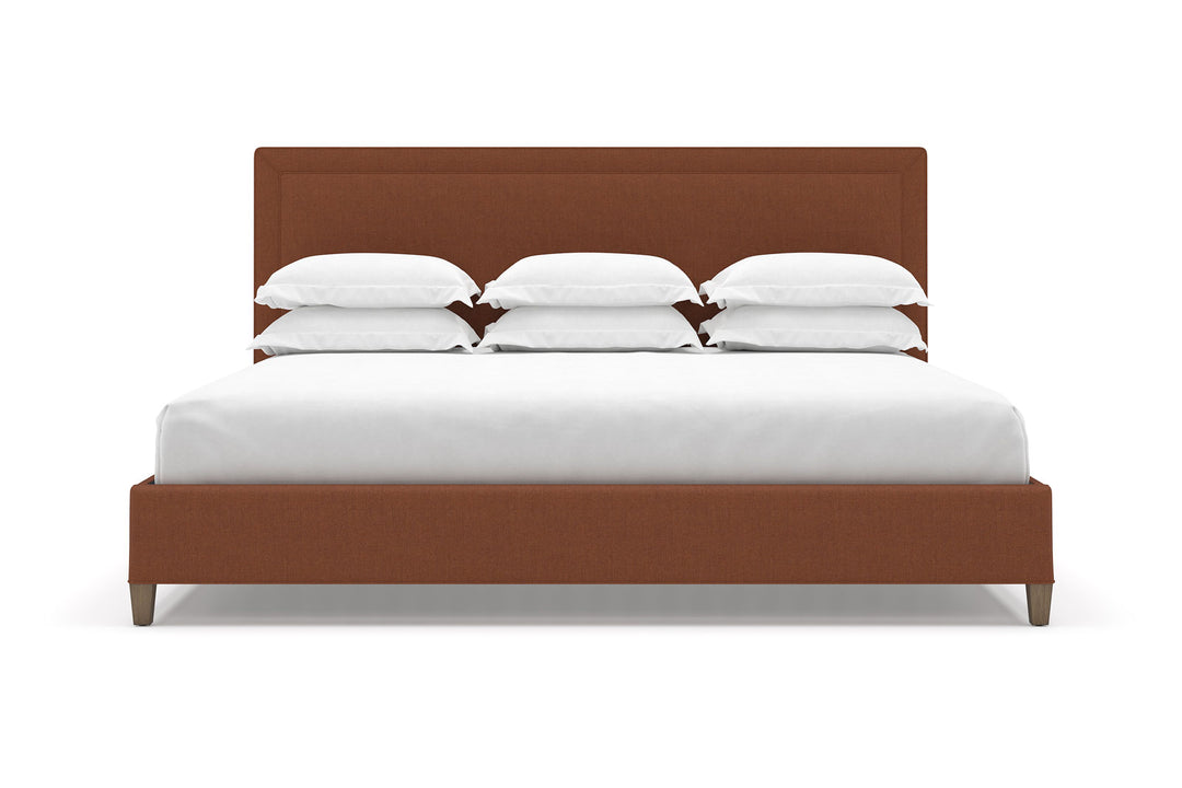 Front View of Alpine Bed Frame in Clay#color_clay