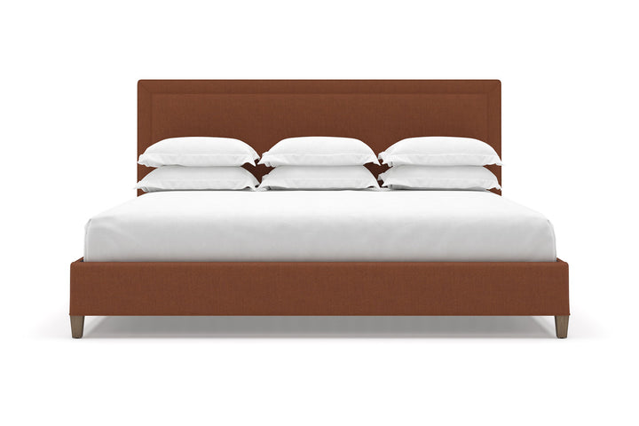 Front View of Alpine Bed Frame in Clay#color_clay