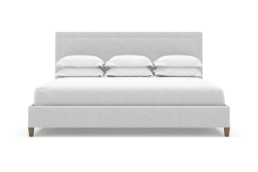 Angled View of Alpine Bed Frame in Dove#color_dove