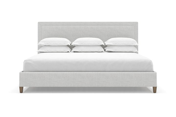 Angled View of Alpine Bed Frame in Dove#color_dove