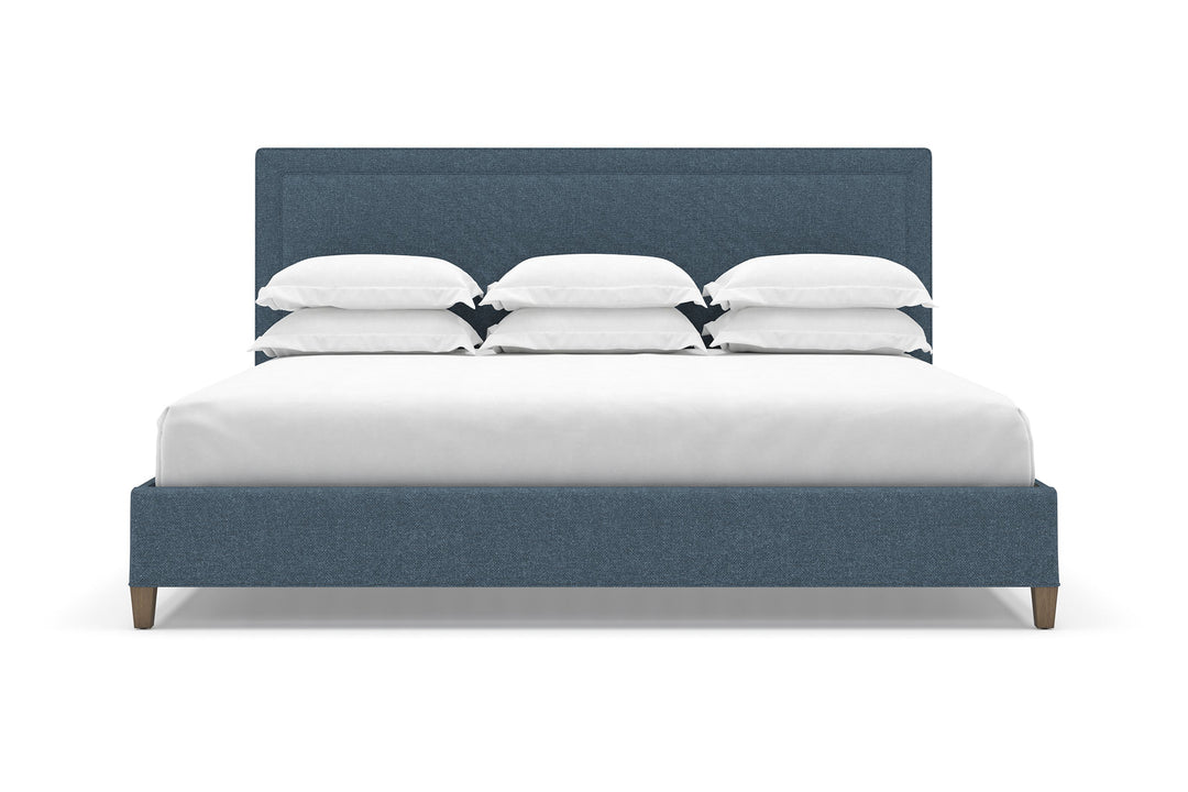 Angled View of Alpine Bed Frame in Steel#color_steel
