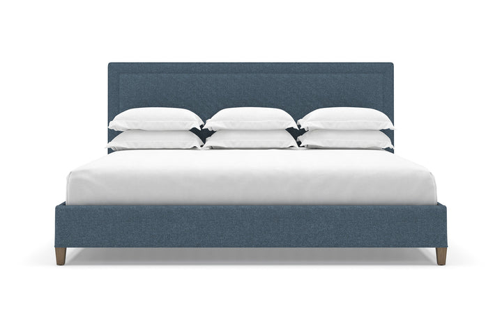 Angled View of Alpine Bed Frame in Steel#color_steel