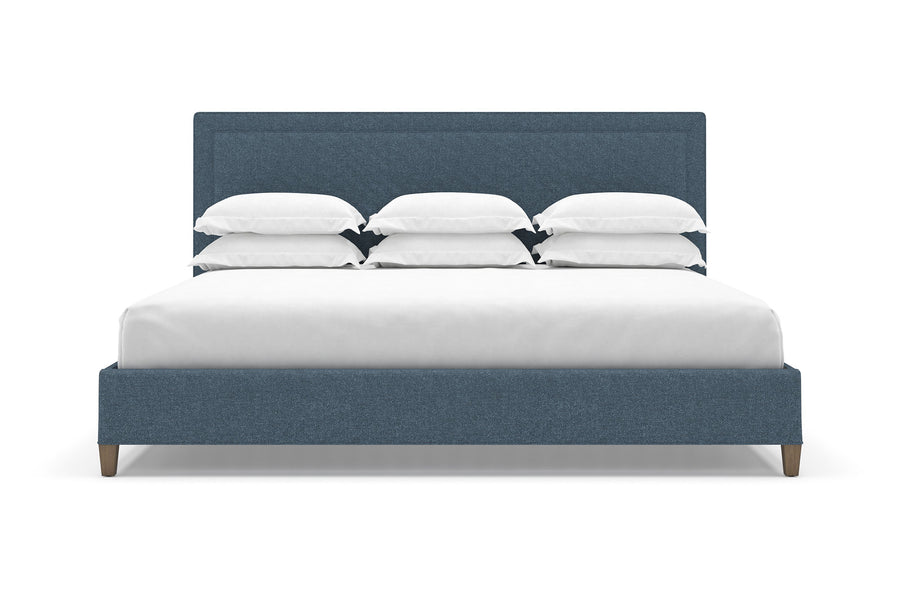 Angled View of Alpine Bed Frame in Steel#color_steel