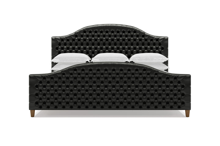 Archie Leather Bed in Jet #color_jet
