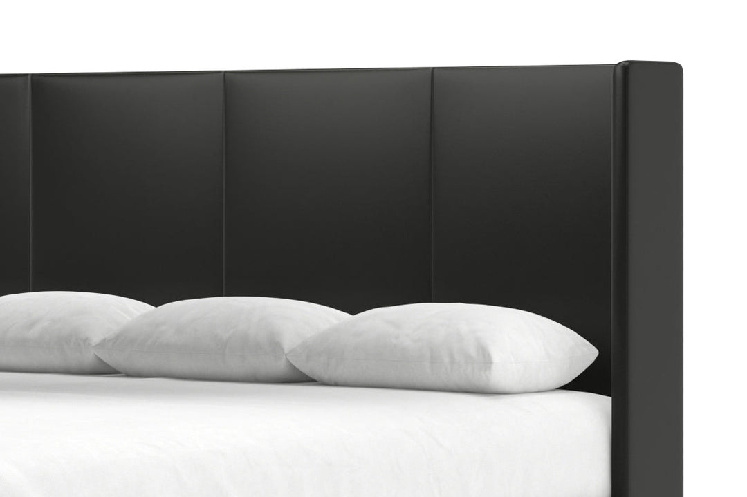 Kodiak Leather Bed in Jet #color_jet