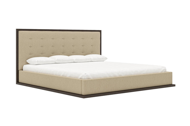 Side View of Marlow Bed Frame in buff#color_buff-chestnut