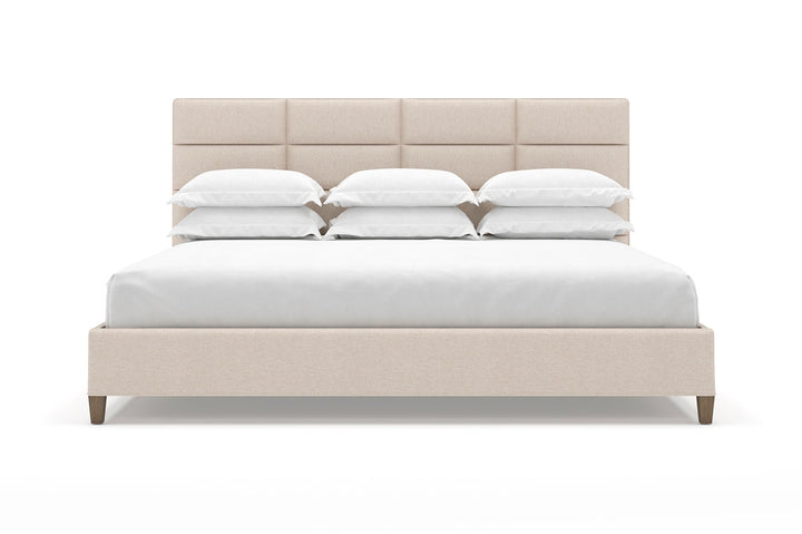 Front View of Marshall Bed Frame in Oatmeal#color_oatmeal
