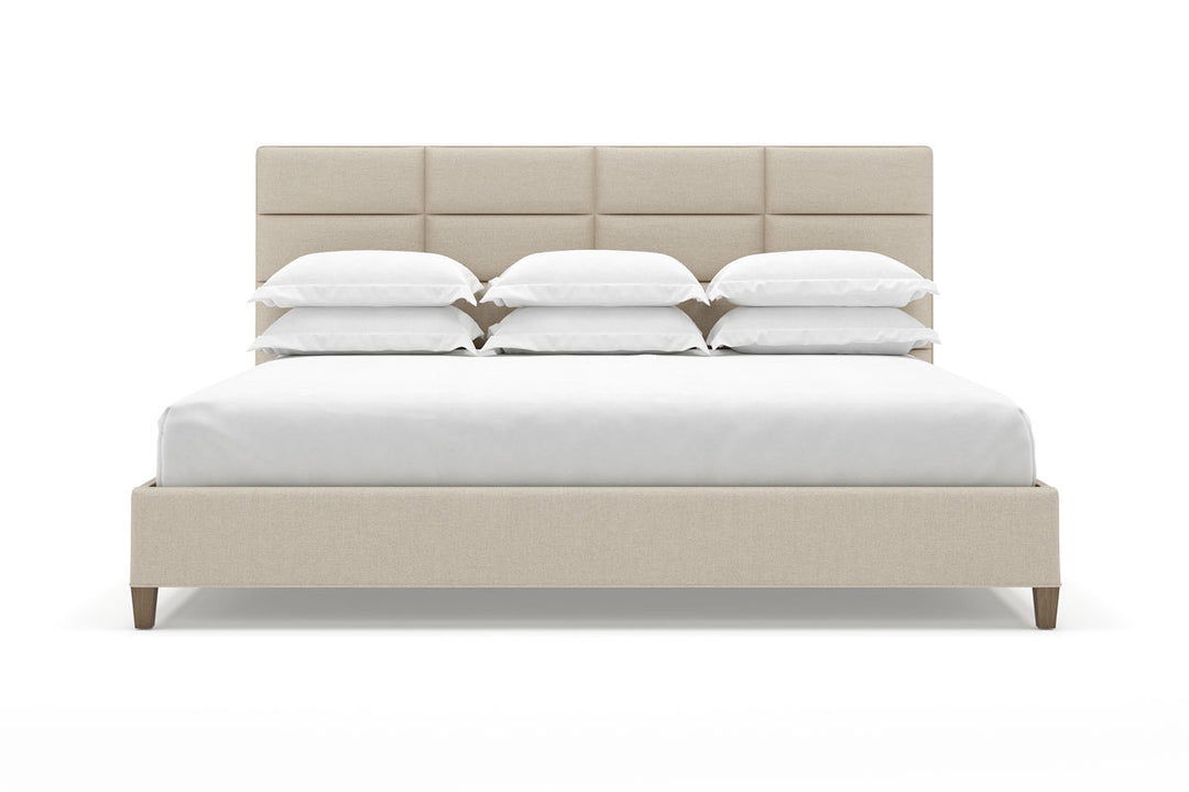 Front View of Marshall Bed Frame in Flax#color_flax