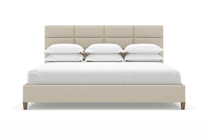 Front View of Marshall Bed Frame in Flax#color_flax