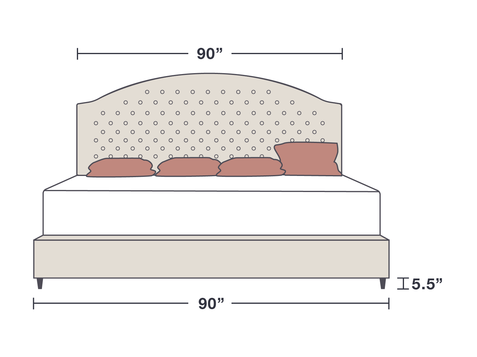 Archie Leather Bed