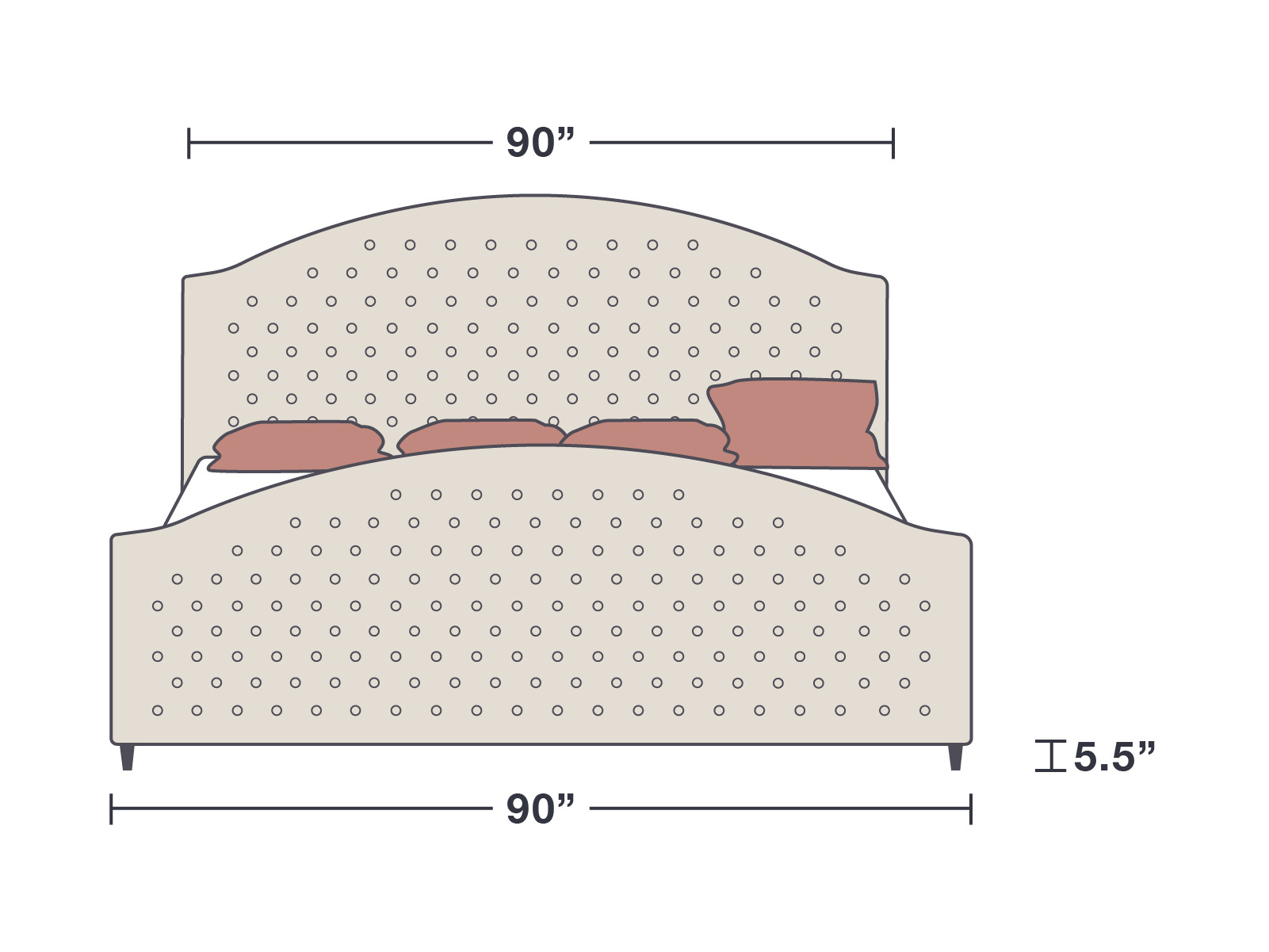 Archie with Footboard Leather Bed