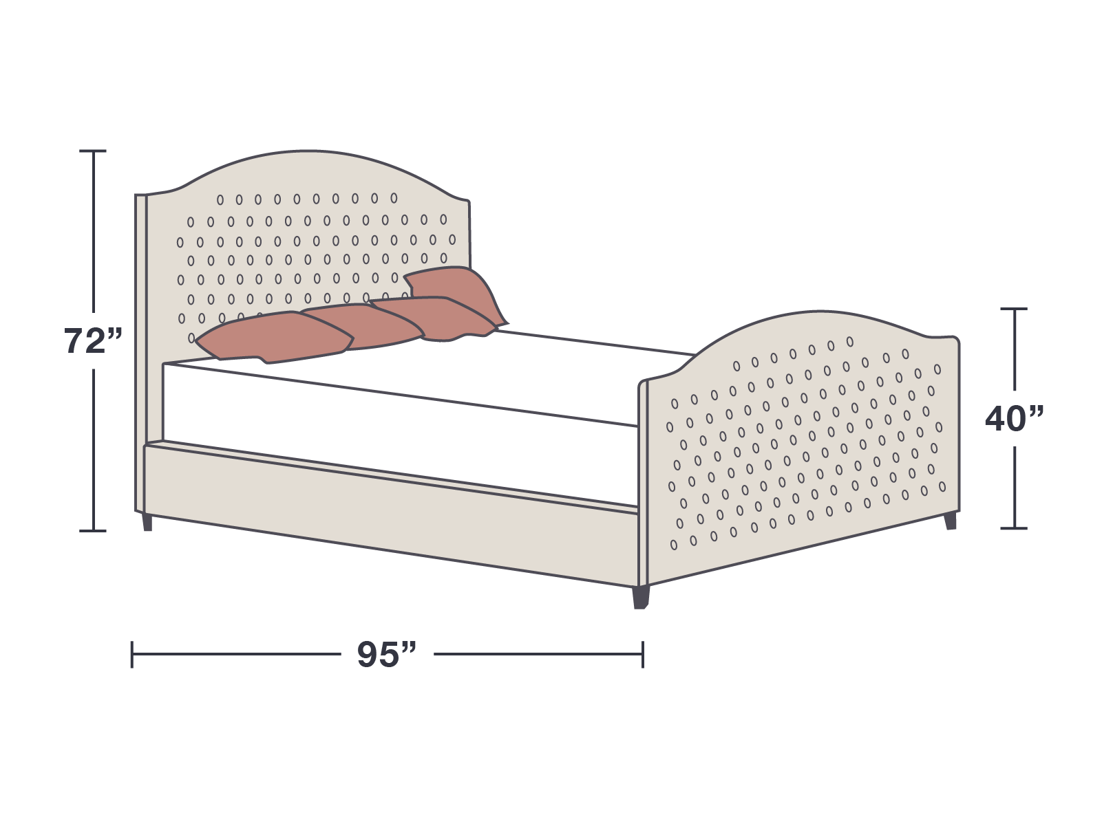Archie with Footboard Leather Bed