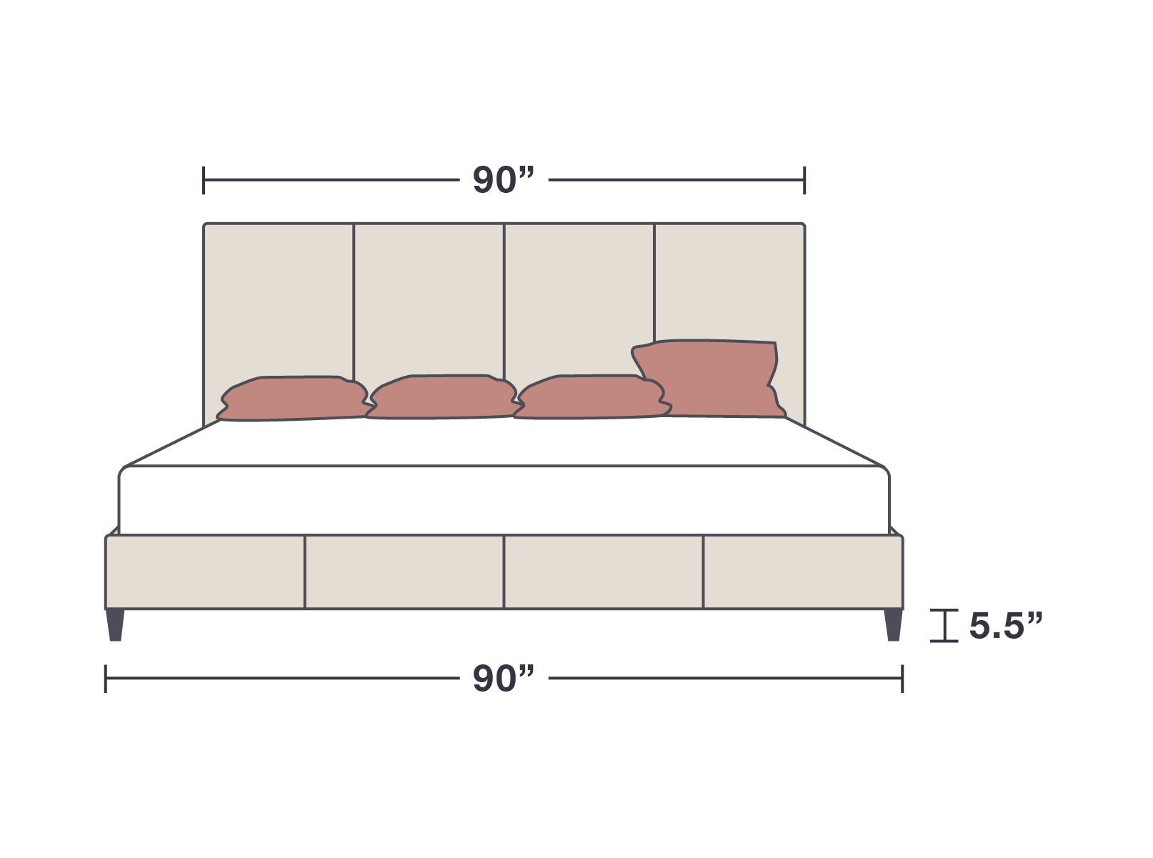 Zenith Leather Bed