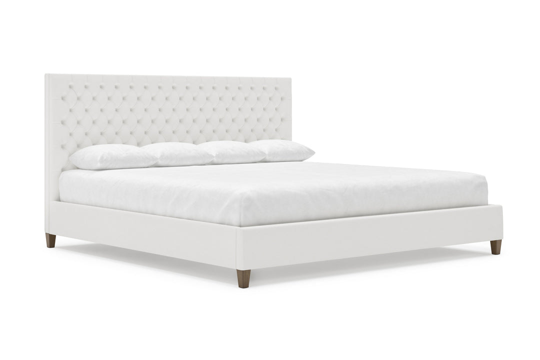 Angled View of Kincaid Bed Frame in Snow#color_snow