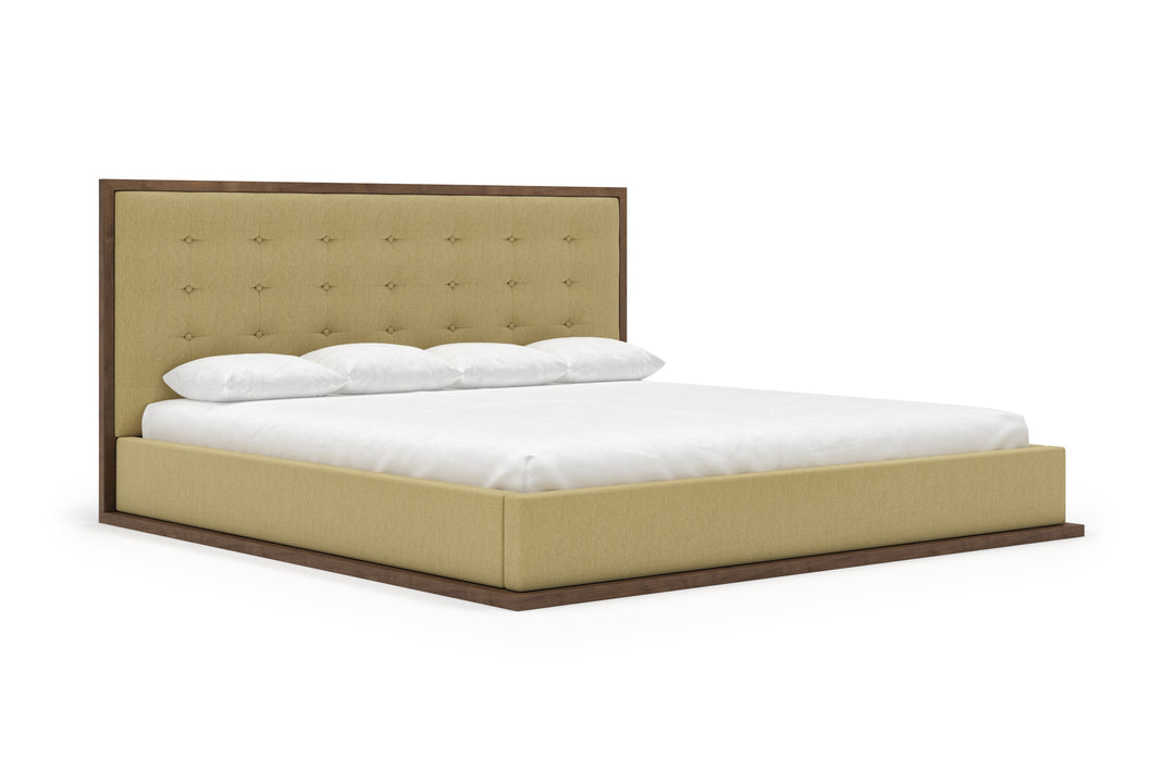 Angled Marlow Bed Frame in Iceland Moss#color_iceland-moss-walnut