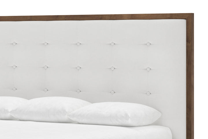 Marlow Headboard in Snow and Walnut#color_snow-walnut
