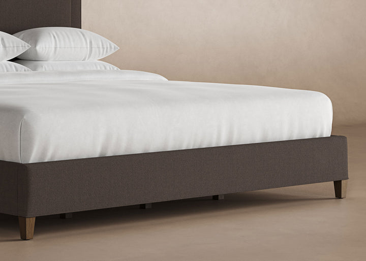 Angled View of Alpine Bed Frame in Bark#color_bark