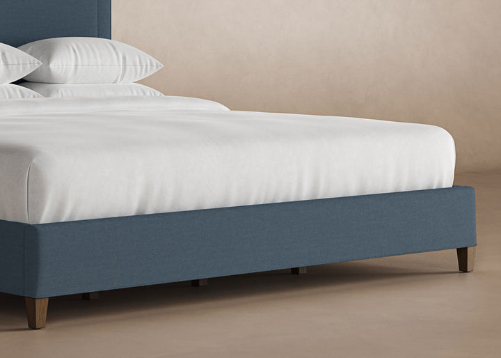 Angled View of Alpine Bed Frame in Steel#color_steel