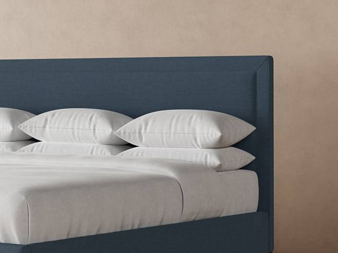 Angled View of Alpine Bed Frame in Steel#color_steel