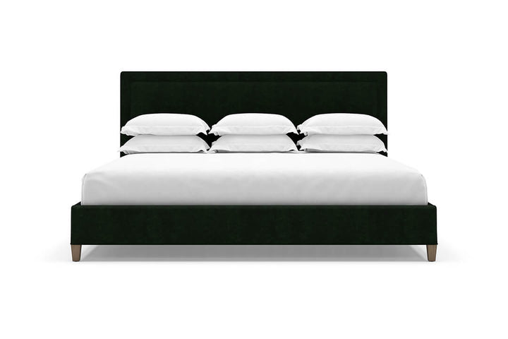 Angled View of Alpine Bed Frame in Emerald#color_emerald