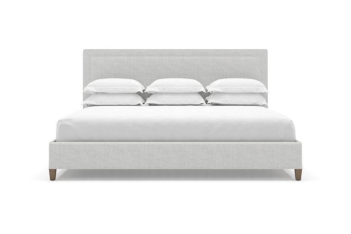 Angled View of Alpine Bed Frame in Dove#color_dove