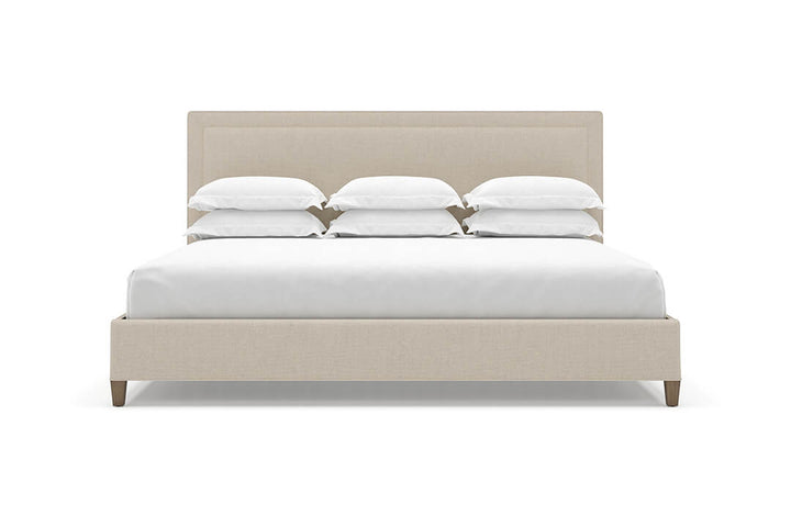 Angled View of Alpine Bed Frame in Flax#color_flax