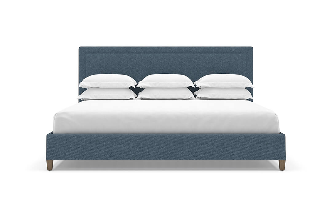 Angled View of Alpine Bed Frame in Steel#color_steel