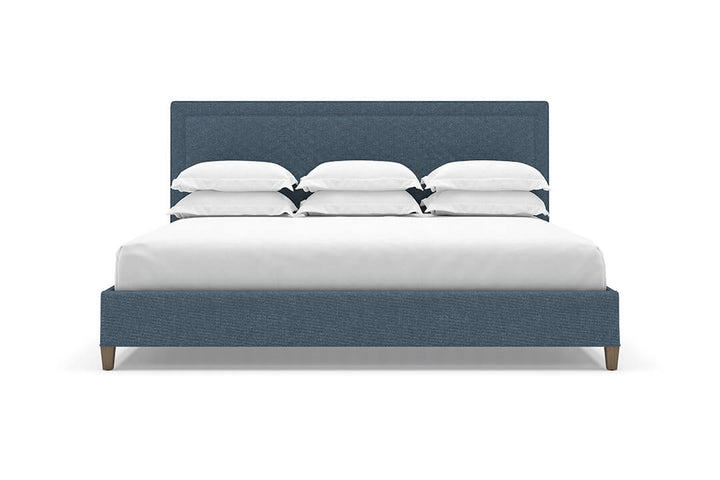 Angled View of Alpine Bed Frame in Steel#color_steel