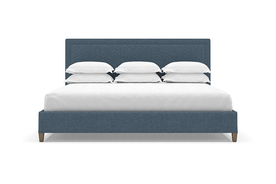 Angled View of Alpine Bed Frame in Steel#color_steel