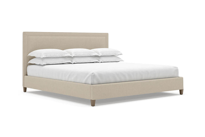 Angled View of Alpine Bed Frame in Flax#color_flax