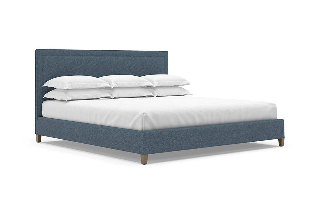 Angled View of Alpine Bed Frame in Steel#color_steel