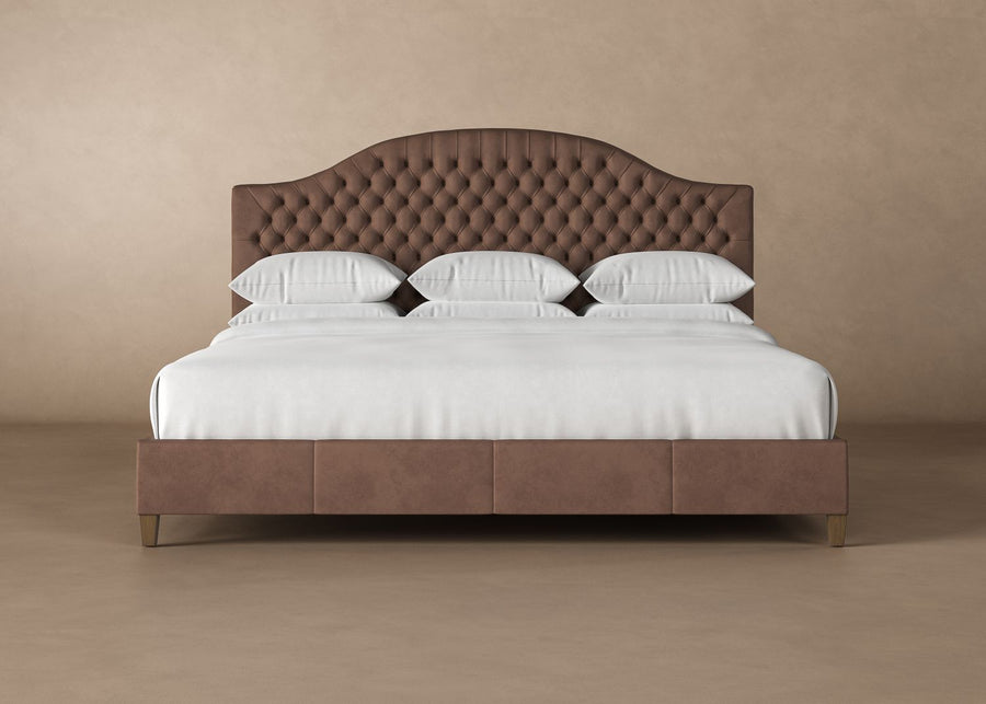 Archie Leather Bed Frame in espresso #color_espresso