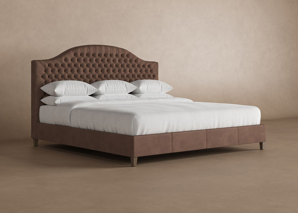 Archie Leather Bed Frame in espresso #color_espresso