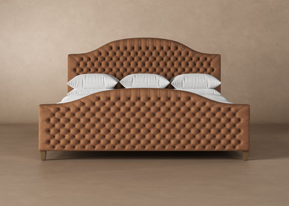 Archie Leather Bed in Cognac #color_cognac