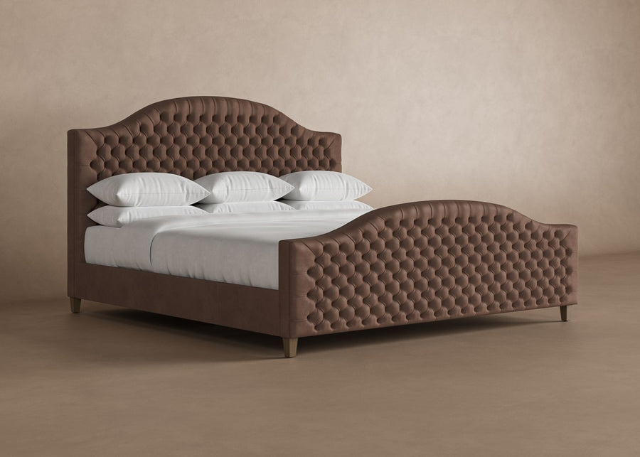 Archie Leather Bed in Espresso #color_espresso