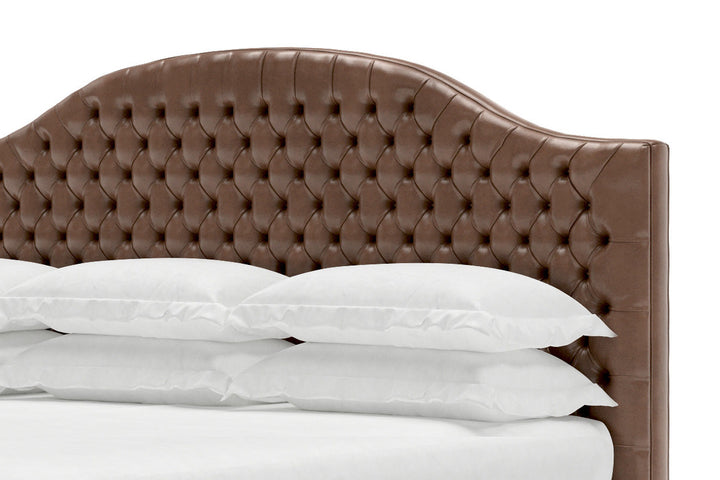 Archie Leather Bed Frame in espresso #color_espresso