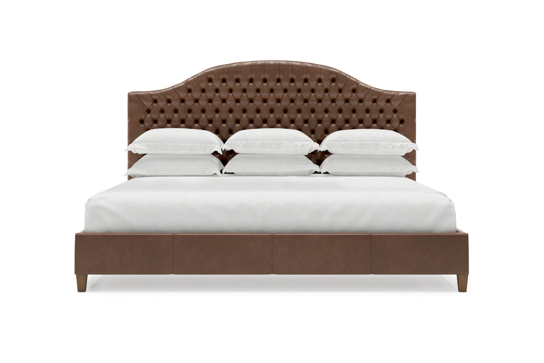 Archie Leather Bed Frame in espresso #color_espresso