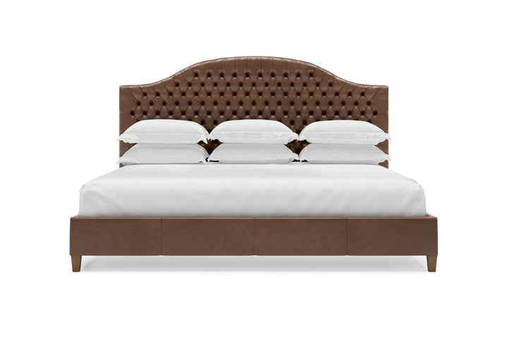 Archie Leather Bed Frame in espresso #color_espresso