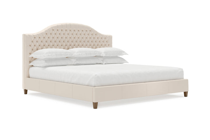 Archie Leather Bed Frame in arctic #color_arctic