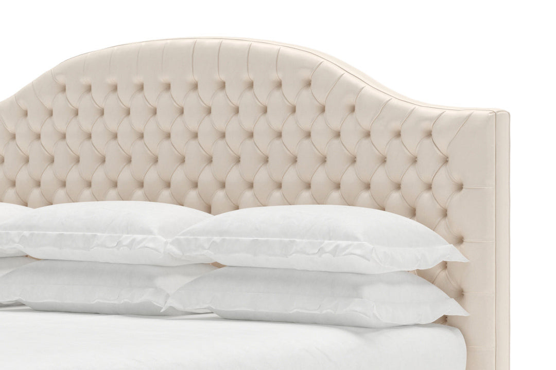 Archie Leather Bed Frame in arctic #color_arctic