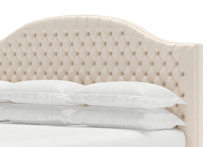 Archie Leather Bed Frame in arctic #color_arctic