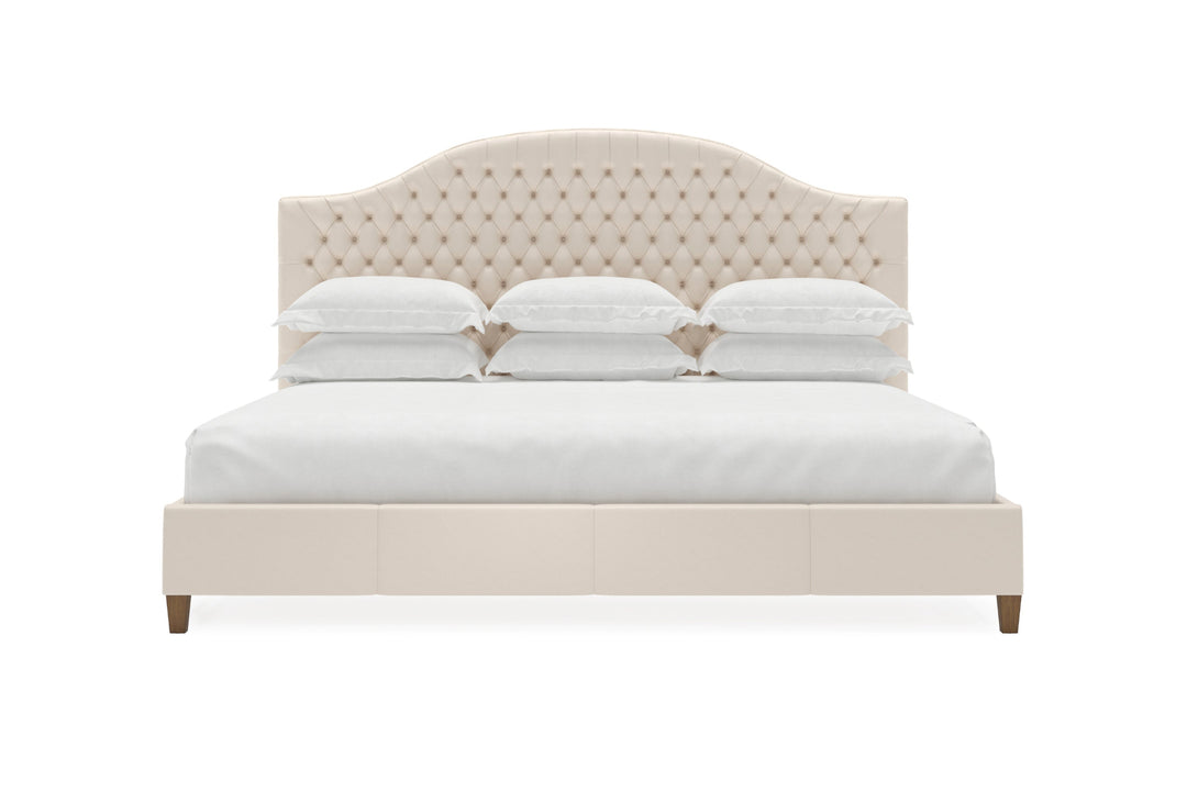 Archie Leather Bed Frame in arctic #color_arctic