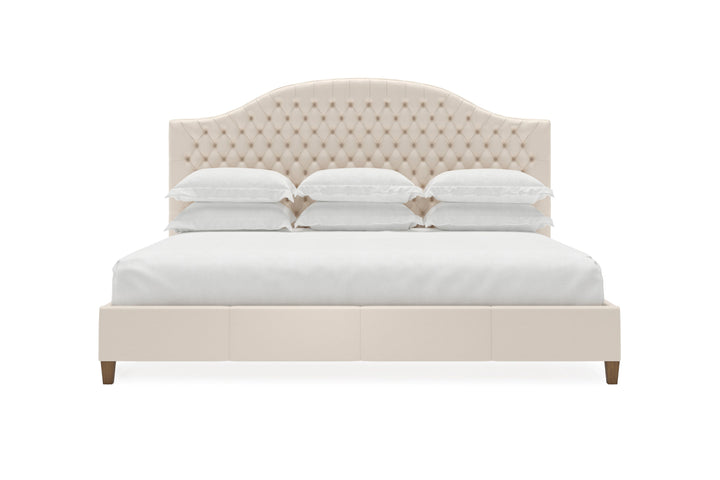 Archie Leather Bed Frame in arctic #color_arctic