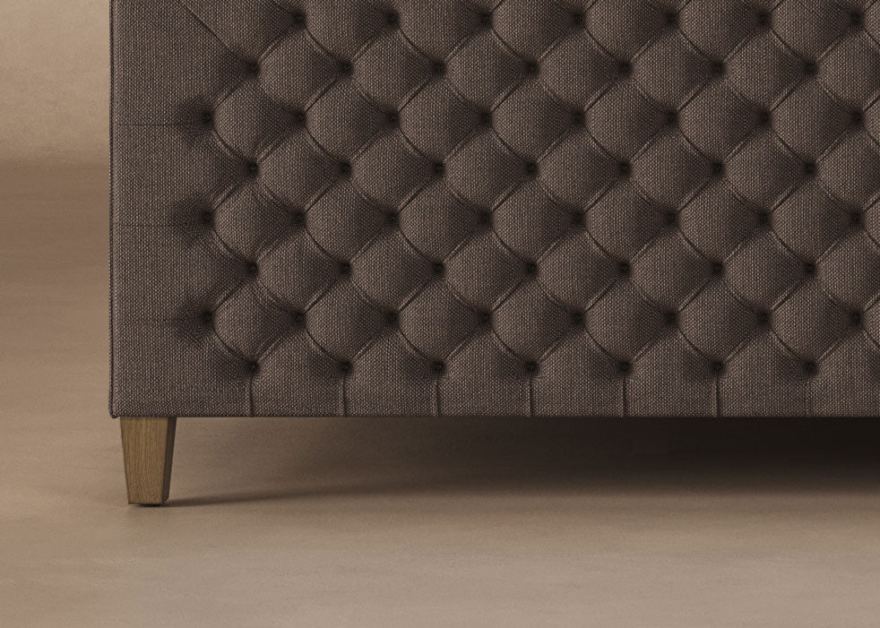 Archie Bed Frame with Footboard in Bark#color_bark