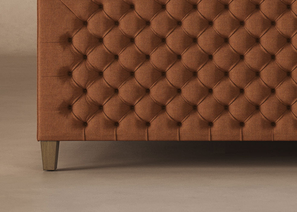 Archie Bed Frame with Footboard in Clay#color_clay