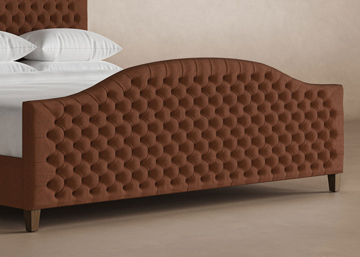 Archie Bed Frame with Footboard in Clay#color_clay