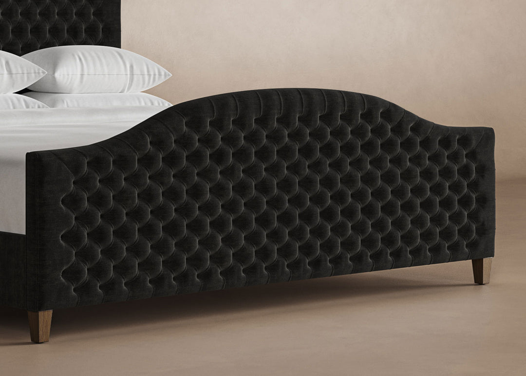 Archie Bed Frame with Footboard in Onyx#color_onyx