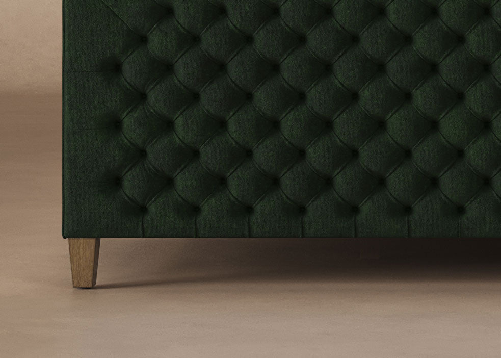 Archie Bed Frame with Footboard in Emerald#color_emerald