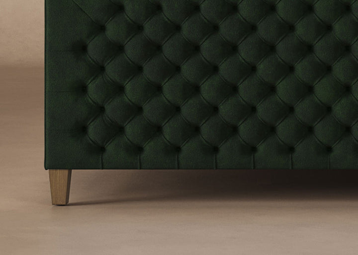 Archie Bed Frame with Footboard in Emerald#color_emerald